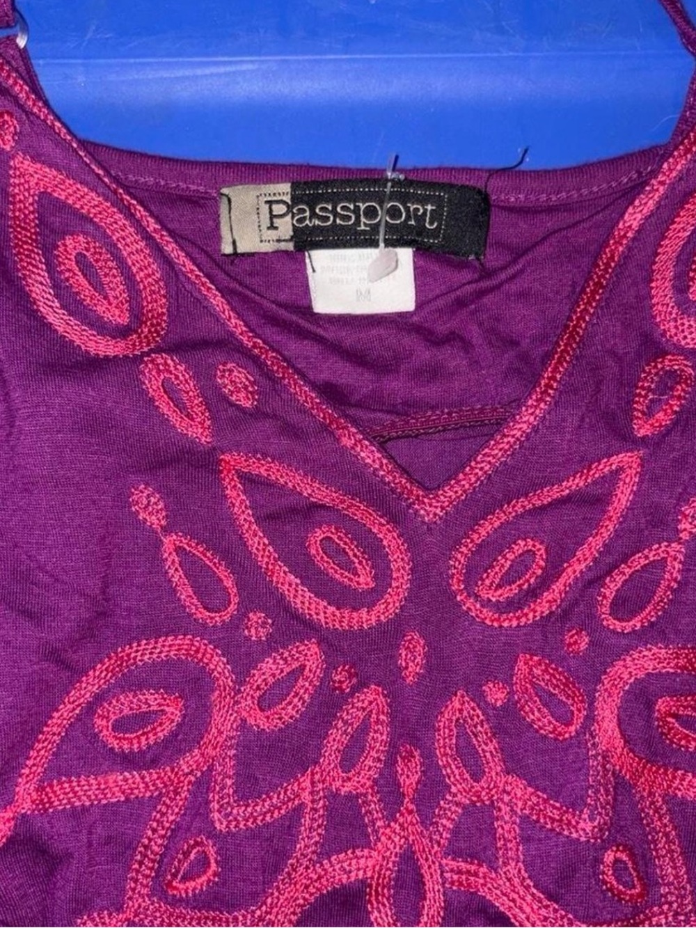 Passport Purple Camisole with Pink Embroidery - Picture 2 of 2